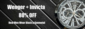 Real Men Wear Black and Gunmetal: Men's Sport Watches by Wenger & Invicta