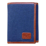 Tri-Fold Wallet With RFID Protection - Avallone Canvas & Leather - Dealsie.com