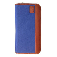 Large Zippered Travel Wallet With RFID Protection - Avallone Canvas & Leather - Dealsie.com