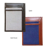 Money Clip Wallet With RFID Protection - Avallone Canvas & Leather - Dealsie.com