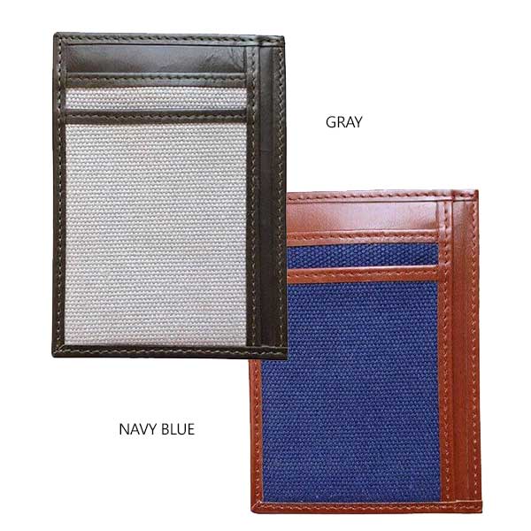 Money Clip Wallet With RFID Protection - Avallone Canvas & Leather - Dealsie.com