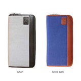 Large Zippered Travel Wallet With RFID Protection - Avallone Canvas & Leather - Dealsie.com